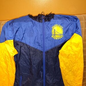 NBA Golden State Warriors Blue and Yellow Windbreaker